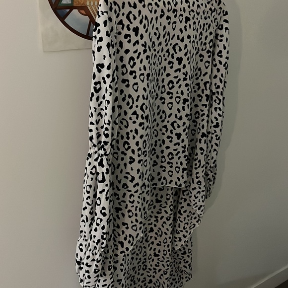 Dress /shirt/tunic statement party piece M-L black white snow leopard :) - Picture 5 of 8